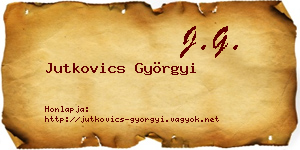 Jutkovics Györgyi névjegykártya